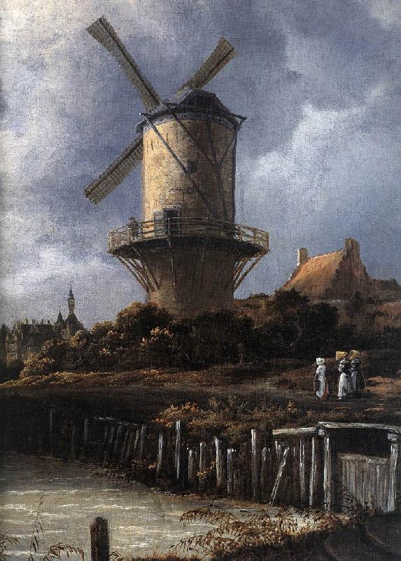 RUISDAEL, Jacob Isaackszon van The Windmill at Wijk bij Duurstede (detail) af France oil painting art